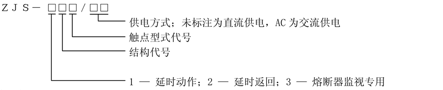 ZJS-202T/AC型號說明